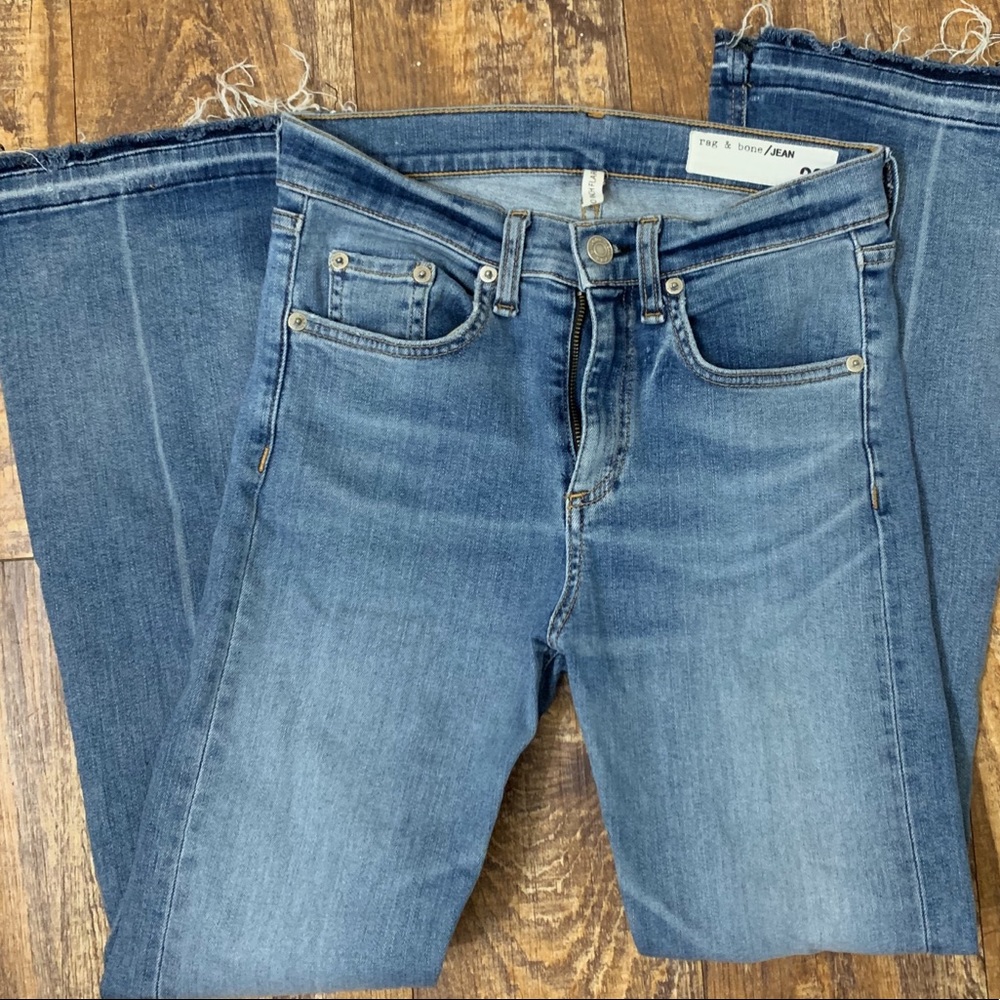 Rag & Bone Nina High-Rise Ankle Flare Denim Jeans